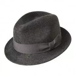 Palarie Bailey of Hollywood Riff Fedora Gri Inchis L 
