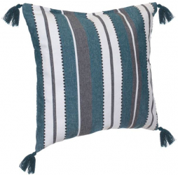 Perna decorativa cu franjuri 40x40 cm Petrol