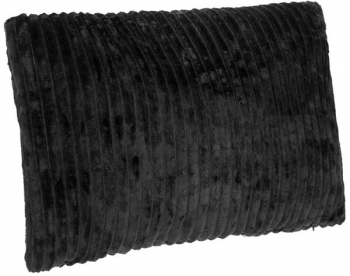 Perna decorativa neagra catifelata cu model 55x37cm 