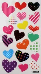 Set stickere Pattern Hearts 