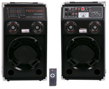 Boxe Audio Klausstech Profesionale cu Mufa Pentru Microfon Karaoke Usb Bluetooth Egalizator Pe 7 Benzi 360 W Maxim Sd Card Aux 