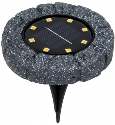 Felinar Solar LED Model Piatra Ø 11x2cm 
