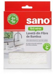 Laveta din Fibre de Bambus de Inalta calitate Sano 25x25 cm 