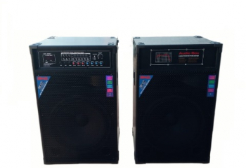 Sistem de boxe profesionale pentru karaoke KlaussTech 2x400W 2 microfoane wireless