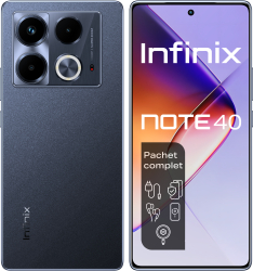 Telefon Mobil Infinix Note 40 Dual Sim 4G 8GB 256GB Obsidian Black 