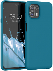 Husa Kwmobile pentru Motorola Edge 20 Lite Silicon Albastru 56068.224 