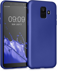Husa Kwmobile pentru Samsung Galaxy A6 2018 Silicon Albastru 46374.64 