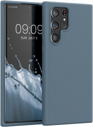 Husa Kwmobile pentru Samsung Galaxy S22 Ultra Silicon Albastru 56765.202 