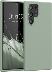 Husa Kwmobile pentru Samsung Galaxy S22 Ultra Silicon Verde 56765.172 