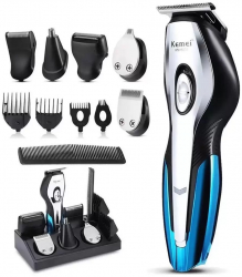 Aparat de Tuns & Barbierit 6 in 1 Kemei KM-5031 Autonomie 180 min Lame inox Accesorii incluse wireless pentru Cap Barba Nas Corp 