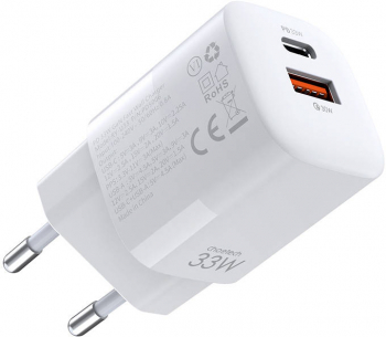 Wall Charger Choetech 33w Pd5006 A+c Dual Port white 