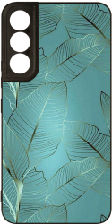 Husa BestCase Slim Glassy Comp Cu Samsung Galaxy S22 Blue Feathers HD Colors Prot camera G 1162 