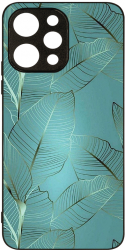 Husa BestCase Slim Glassy Comp Cu Xiaomi Redmi 12 Blue Feathers HD Colors Prot camera G 1162 