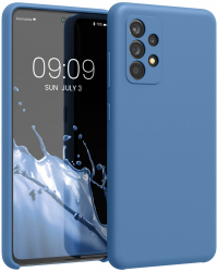 Husa Kwmobile pentru Samsung Galaxy A52/Galaxy A52 5G/Galaxy A52s 5G Silicon Albastru 54347.112 