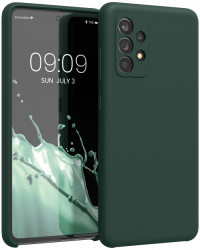 Husa Kwmobile pentru Samsung Galaxy A52/Galaxy A52 5G/Galaxy A52s 5G Silicon Verde 54347.169 