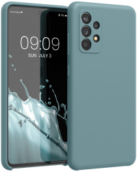 Husa Kwmobile pentru Samsung Galaxy A52/Galaxy A52 5G/Galaxy A52s 5G Silicon Verde 54347.207 