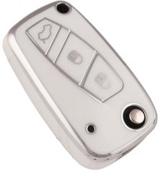 Husa pentru cheie alb Fiat 500 Panda Stilo Ducato Punto Doblo Bravo