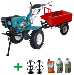 Motocultor Dakard 7CP HS1000BNEW cu Remorca DKD LY500NEW si Uleiuri 