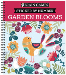 Brain Games Sticker by Number in the Garden - Publications International Ltd Edi 