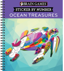 Brain Games - Sticker by Number Ocean Treasures Geometric Stickers - Publications International Ltd 