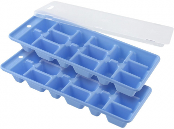 Forme de gheata Fackelmann 49353 2 buc Cu capac 25x10 cm Plastic Albastru 