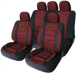 Huse universale premium pentru scaune auto rosu+negru - CARGUARD 