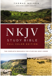 NKJV Study Bible Hardcover Full-Color Red Letter Edition Comfort Print The Complete Resource for 