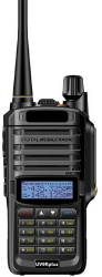 Statie radio portabila emisie receptie Baofeng Walkie UV-9R PLUS 18W dual band 136 - 174 MHz / 400-520 Mhz casti cu microfon incluse