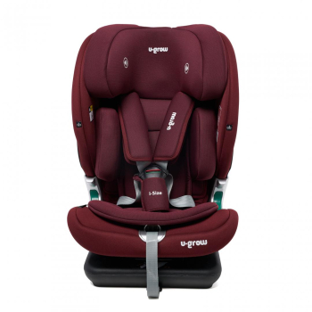 Scaun auto I-size U-Grow Goldfix Pro isofix 76-150 cm (9-36 kg) boxa bluetooth rosu
