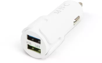 Adaptor bricheta 2 x USB &ndash Alb 