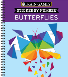 Brain Games - Sticker by Number Butterflies - Publications International Ltd Aut 