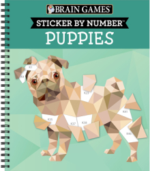 Brain Games - Sticker by Number - Puppies - Publications International Ltd Aut 