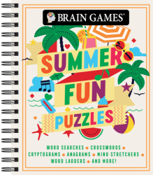 Brain Games - Summer Fun Puzzles 3 Word Searches Crosswords Cryptograms Anagrams Mind Stretche 