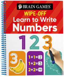 Brain Games Wipe-Off Learn to Write Numbers Kids Ages 3 to 6 - Publications International Ltd Aut 