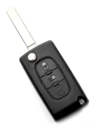 Citroen / Peugeot 307 - Carcasa tip cheie briceag cu 3 butoane lama VA2-SH3 cu suport baterie 