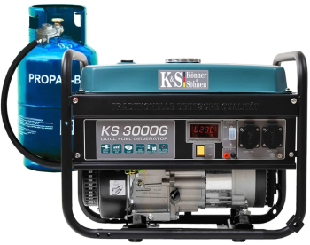 Generator de curent 3 kW HIBRID GPL + Benzina - Konner & Sohnen - KS-3000-G 