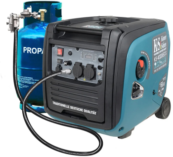 Generator de curent 4 kW inverter - HIBRID GPL + benzina - insonorizat - Konner & Sohnen - KS-4000iEG-S