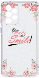 Husa BestCase Comp Cu Samsung Galaxy A33 5G Make Me Smile Camera Prot 2MM Crystal Glitter Grey ST 4 