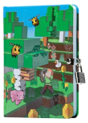 Minecraft Mobs Glow-In-The-Dark Lock Key Diary - Insights Author 