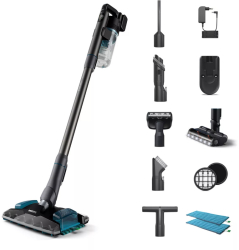 Aspirator vertical Philips XC8055/01 Aqua Plus 25.2V durata de functionare pana la 80 min duza de aspirare PrecisionPower Smart sistem de 