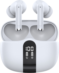 Casti Binaurale True Wireless Audio Bluetooth 5.3 cu Microfon HD Control Tactil Sunet binaural Afisaj Digital Anulare Zgomot ANC-ENC R 