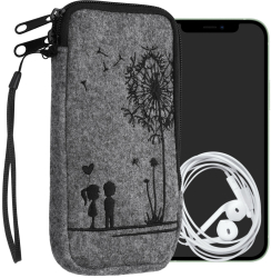 Husa Universala pentru telefon XL - 6 8 inch Textil Gri 49866.4.02 kwmobile 