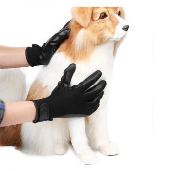 Set 2 manusi pentru periat si masat animale de companie