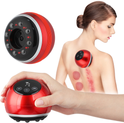 Set de terapie cu ventuza electrica 3in1 Incalzire cu infrarosu Masaj Compresa fierbinte pentru ameliorarea durerii Aparat de razuire a 