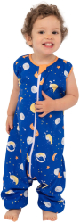 Sac dormit copii de vara din bumbac cu picioare 18-36 luni Kidizi Space Cats 0.5 tog 