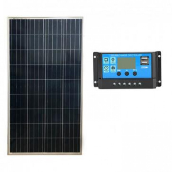 Panou solar 100w si controler 30A rulota casa gard electric iluminat 