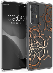 Husa Kwmobile pentru Xiaomi 12/12X Silicon Transparent/Roz 57097.02 