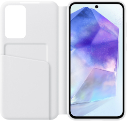Husa de protectie Samsung Flip S-View Wallet Case pentru Galaxy A55 5G White 