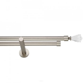 Galerie dubla CRISTAL CONE PICIOR UNIVERSAL- dubla fara inele 19/19 - CROM MAT 
