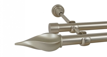 Galerie dubla fara inele TWISTER 19 mm -dubla CROM MAT 